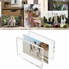 Acrylic Photo Frame Crystal Clear Frameless Double Sided Freestanding Photo