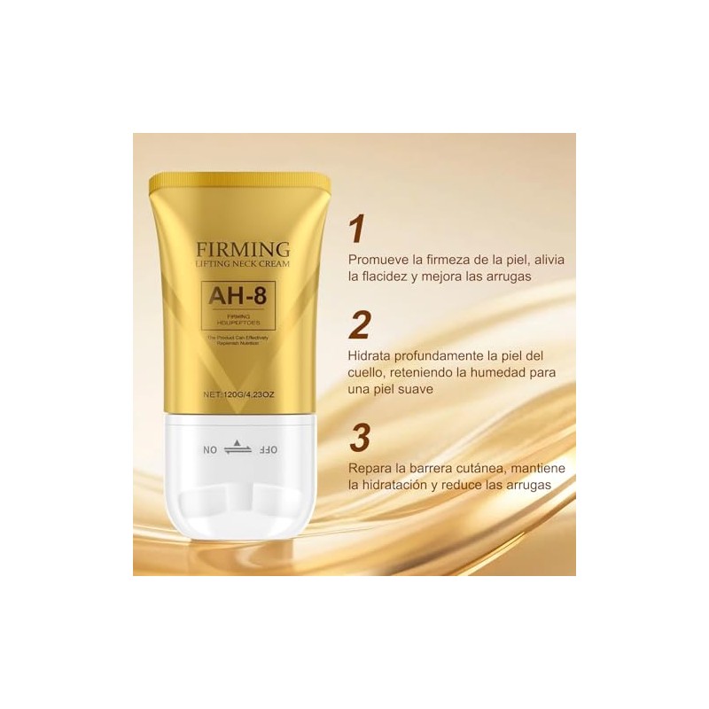 Crema Reafirmante Cuello Doble Rodillo Reduce Arrugas Líneas Finas Papada