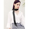 SilRiver Luxury 100% Silk Skinny Scarf Necktie Sash Tie Headdress
