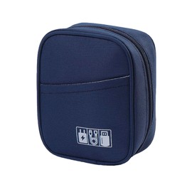 JINSI Portable Electronics Travel Organizer Cable Organizer Bag for Charger, Cords, Cables, Power Bank, Earphones, Pouch Tech Pouch Carry Storage Case Bag, Navy