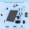 10W Solar Panel for Security Cameras, DC/USB-C/USB, Black, 2 Pack