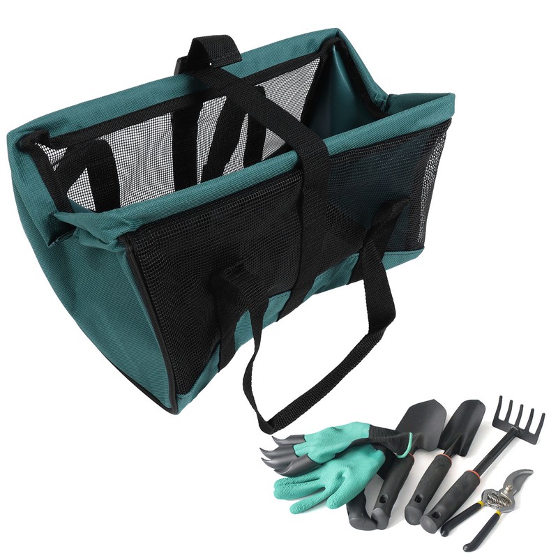 Garden Tool Storage Bag Collapsible Large Capacity 600D Oxford Cloth