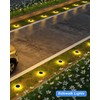 DetarZinLED Solar Step Lights for Outside Waterproof, 4 Pack Warm