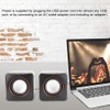 Mini Cube USB Stereo Desktop Speaker 3.5mm Jack Wired Speaker
