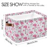 KEEPREAL Pink Flamingos Storage Basket Bin, Large Cube Storage Box