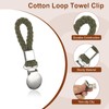 PATIKIL 5 Pcs Hanging Tea Towel Clips, 1" Width Braided