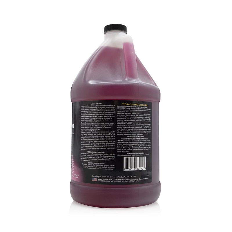 Petology 256:1 Disinfectant, 1 Gallon - Liquid Concentrate Disinfectant and