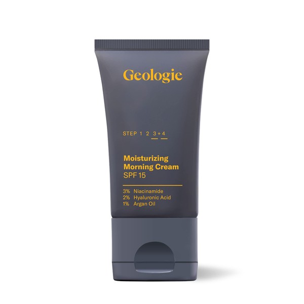 Geologie Moisturizing Face Cream with SPF15 | Daily Hyaluronic Acid & SPF15 Face Cream That Provides You with All Day Moisture and Sun Protection | 50ML | 90 Day Supply