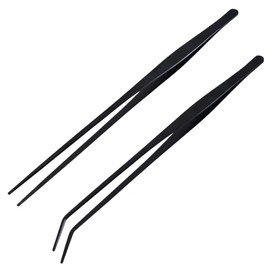 YJRUNFU Tweezers, Long Tweezers, Reptile Tweezers, Long, Set of 2, Long Type, 2 Piece Set, 10.6 inches (27 cm), Stainless Steel, For Reptile Breeding, Aquatic Plants, Aquarium, Cleaning, Stainless