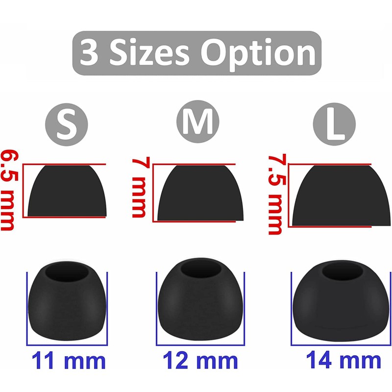 BLUEWALL Ear Tips Compatible with Beats Fit Pro Earbuds, S/M/L