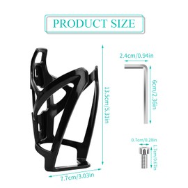 Tinsellns Bicycle Drink Cup Holders Bike Water Bottle Cage, Anti-Scratch Cycling Drink Bottle Holder Adapter Cycling Kettle Bracket for Road Bike and Mountain Bike, Black