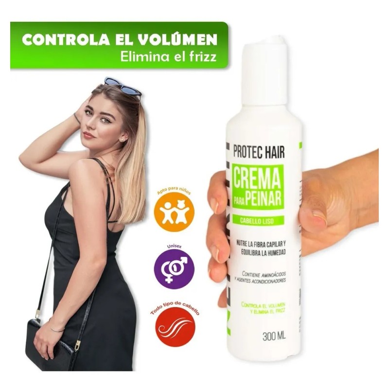 Nefertiti Crema Para Peinar Cabello Liso 300ml
