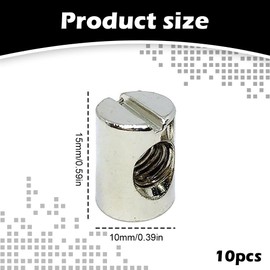 Pack of 10 M6 x 14mm Furniture Barrel Nuts,Durable Cross Dowels for Beds & Flat Pack Furniture, for Secure Assembly