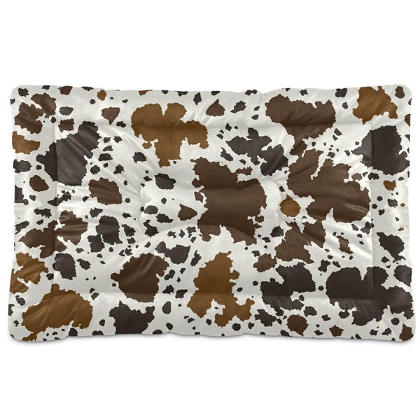 xigua Cow Print Pet Dog Bed, Soft Comfortable Pet Mat