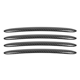 4PCS Car Door Handle Cover Trim Stainless Steel Carbon Fiber Style Replacement for 5 Series F10 F11 F07 F18 2011‑2017
