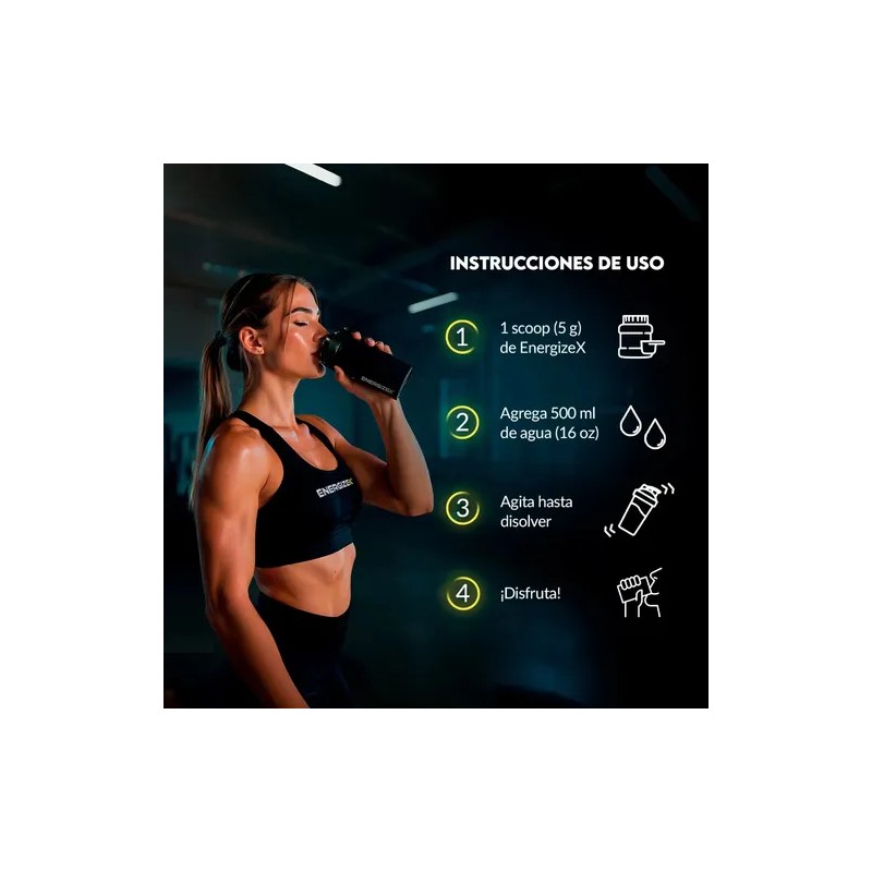 EnergizeX Creatina Monohidratada 100 Pura Sin Sabor 450g Vegana