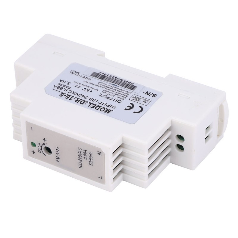 DR-15-5 DIN Rail Single Output Switching Power Supply 15W 5V