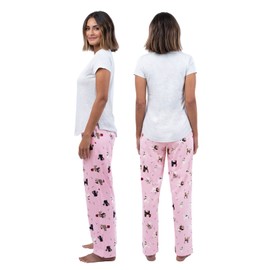 PajamaGram Women's Pajamas - Womens Cotton Pajama Sets, Pink Cat, MD