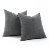 Jepeak Pack of 2 Chenille Decorative Throw Pillow Covers 24x24