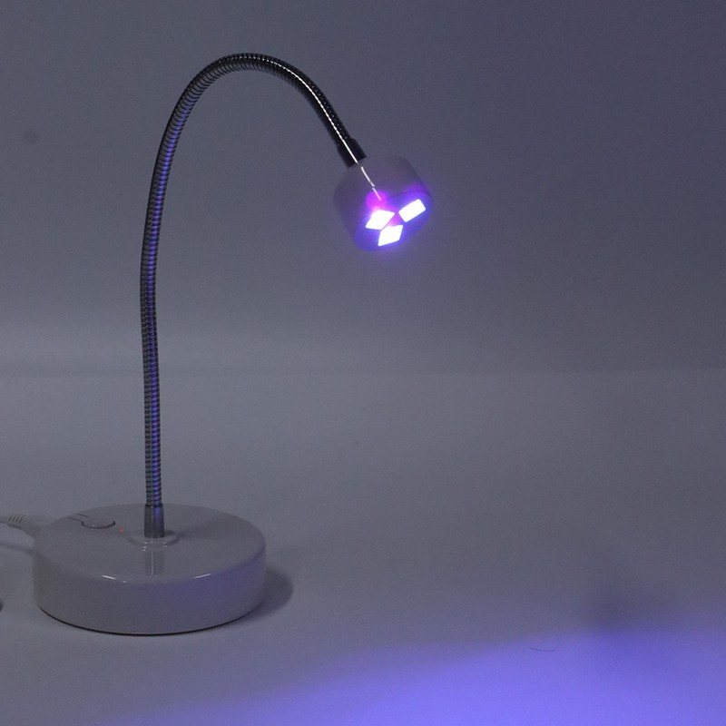 Gooseneck LED Nail Lamp UV 3 Light Chips Rechargeable Nail