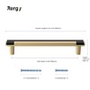 Rergy 10 Pack 5 Inch Black and Gold Cabinet Pulls