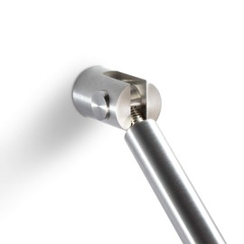 PHOS Design Sloping Roof Adaptor for PHOS Ceiling Hangings of Shower Curtain Rods, Adapts to Any Roof Slope Angle, Brushed Stainless Steel