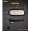Partsam 2x Oval Brake Stop Tail Turn Sealed Marker Lights