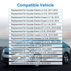 JDMON Engine Water Pump Replaces AW6769 252-977 Replacement for Hyundai Elantra 2011-2012 Elantra GT Tucson Kia Forte 2014-2020, Kona Veloster 2018-2021, Forte5 2014-2018, Soul 2012-2021 L4 1.8L 2.0L