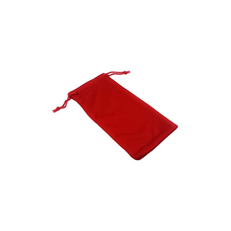 WS UK Soft Microfibre Sunglasses Case with Drawstring [Red, Pack