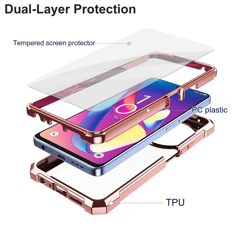 Ailiber for TCL 50XL 5G Case with Screen Protector, Dual