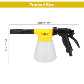 Car Foam Gun, 900 ml Foam Gun, Car Wash, Adjustable Foam Lance, Multifunctional Foam Cannon, Garden Hose, Connect for Car Washing, Garden Watering
