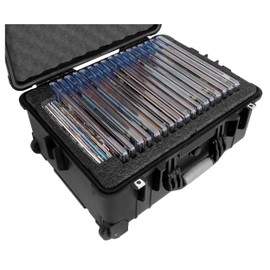 Case Club 17-28 Graded Comic Slab Waterproof Case with Wheels - Fits CGC CBCS PGX & EGS Graded Slabs - Comic Book Collector Box - Travel Holder for Graded Slabs, Sleeves, & Loose Comics