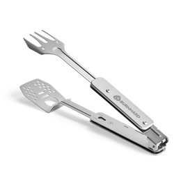 BURNHARD 4-in-1 Barbecue Utensils Multitool Including Barbecue Turner, Grill Fork, Barbecue Tongs and Bottle Opener