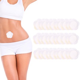 Tinoaly 30 Stück Rizinusöl-Pads für Den Bauchnabel, Auslaufsicher Selbstklebend Einweg-Pads mit Hochsaugfähigem Bio-Rizinusöl Wickelpflaster für Den Bauchnabel