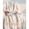 Faux Fur Throw Blanket, Ultra Soft Fuzzy Blanket for Couch