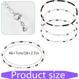 Coehaopike 3 Pcs Puka Shell Necklace for Men, Men's Surfer Necklace, Brown Coconut Shell Beaded Necklace for Men, Beach Necklace for Women and Men, Hawaiian Necklace for Men Women, Mens Choker Necklace