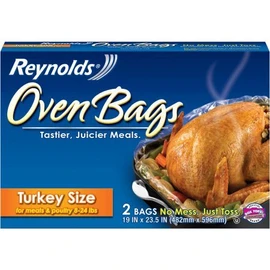 Reynolds Turkey Size Oven Bags, 2 ct Plastic (FOR MEATS AND POULTRY 8 TO 24 LBS) by Reynolds