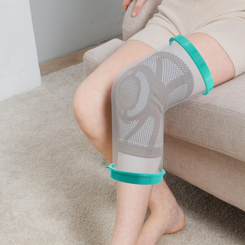 EASYKEENECOM Leg Shower Protector, Waterproof Knee Cover for Shower, PICC