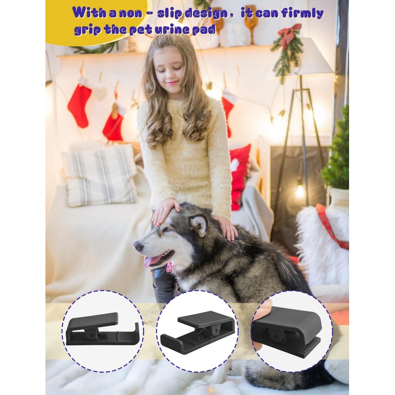 CAPHONT 6 Pcs Dog Pee Pad Holder Cilps for Leg-Lifting