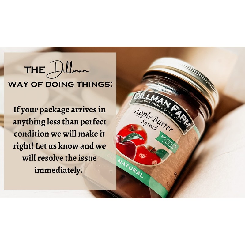 Dillman Farm No Sugar Added Apple Butter - All Natural,