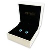DEPHINI - Aqua Heart Earrings - 925 Sterling Silver -