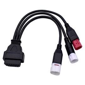 QPCRAP OBD2 Diagnostic Cable Fit for Yamaha Motorcycle Euro5 16 Pin to 3 Pin 4 Pin 6 Pin 3-in-1 Plug Adaptor