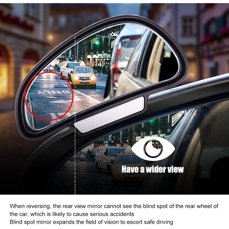 jose2015 1pcs Blind Spot Mirrors for Cars RIGHT，Universal Adjustable HD