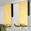 Taozun Shower Door Hooks, Gold Towel Hooks for Bathroom Frameless