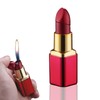 Cute Lipstick Lighter, Soft Flame Refillable Gas Butane Torch,Collectible Ladies