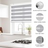 FOIRESOFT Standard Cordless Jacquard Pattern Zebra Roller Shades and Blinds