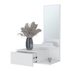 YLIEHS Floating Vanity Wall-Mounted with Included Mirror, Compact and Stylish