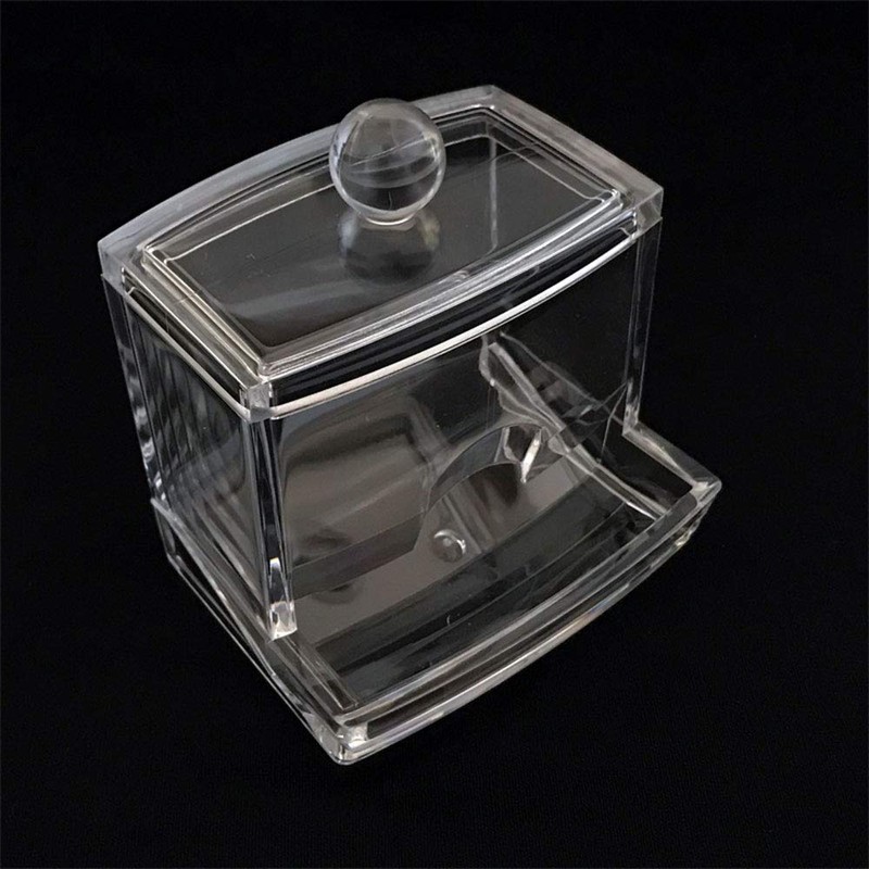 SagaSave Cotton Buds Dispenser Acrylic Makeup Organiser Bathroom Storage Cotton