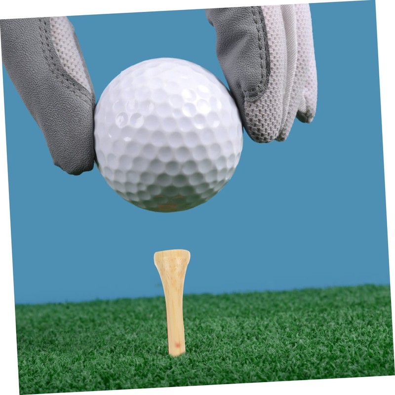 WOONEKY Golf Tees Bamboo 50pcs Golf Spikes Golf Markers Stands
