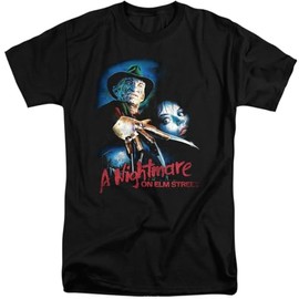 Popfunk A Nightmare On Elm Street Vintage Airbrush Poster Unisex Adult Tall T Shirt (3X-Large) Black